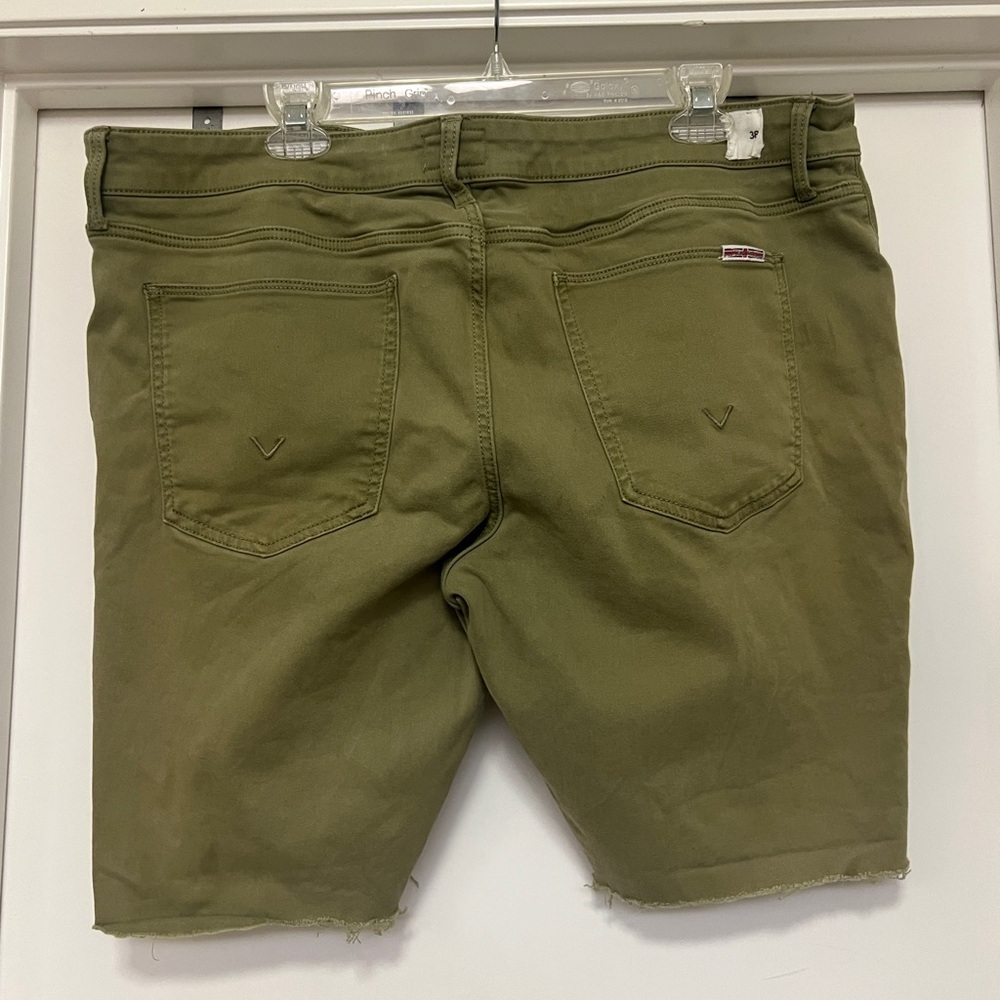 HUDSON Jeans Men 38 Shorts Rex Raw Edge Jean Shorts Olive Green - Picture 4 of 12